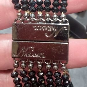 Nakamol Black and Silver Beaded Bracelet